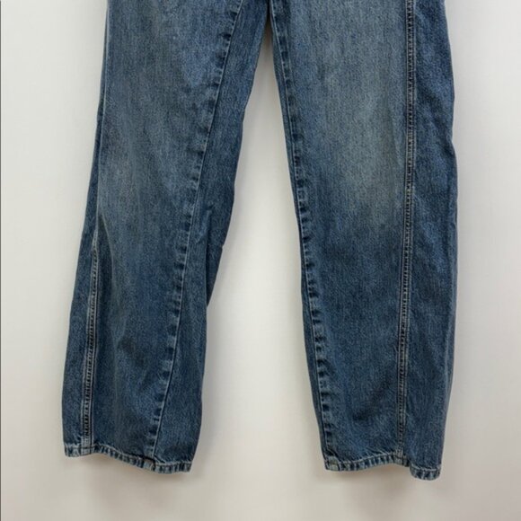 Free People We the Free Aster High Rise Relaxed Straight Jeans Boho Denim 29 - Picture 5 of 10